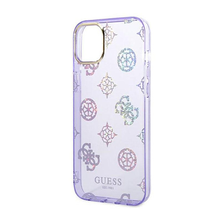 Guess Peony Glitter Case – Etui iPhone 14 Plus (Liliowy)