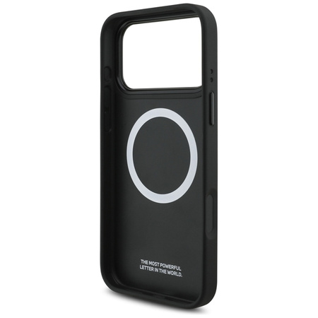 BMW M Perforated Stripe Logo MagSafe - Etui iPhone 17 Pro Max (szary)