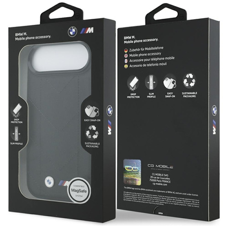 BMW M Quilted Logo MagSafe - Etui iPhone Air (czarny)