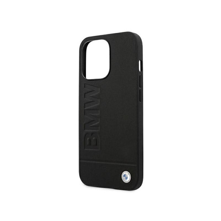 BMW Leather Hot Stamp - Etui iPhone 13 Pro (czarny)