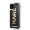 Karl Lagerfeld Logo Karl Liquid Glitter - Etui iPhone 11 Pro (Black/Gold Glitter)