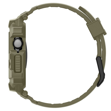 Spigen Rugged Armor Pro V2 – Pasek z obudową do Apple Watch 10 / 11 46 mm (Vintage Khaki)