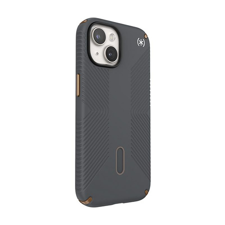 Speck Presidio2 Grip ClickLock & MagSafe - Etui iPhone 16e / iPhone 15 / iPhone 14 / iPhone 13 (Charcoal Grey / Cool Bronze)