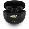 Guess Glossy Effect Egg Shape Printed Classic Logo - Słuchawki Bluetooth TWS + etui ładujące (czarny)