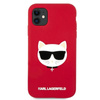 Karl Lagerfeld Choupette Head Silicone - Etui iPhone 11 (czerwony)