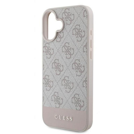 Guess 4G Bottom Stripe - Etui iPhone 16 Plus (różowy)