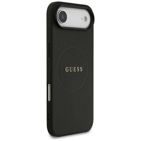 Guess Grained Ring MagSafe - Etui iPhone Air (czarny)