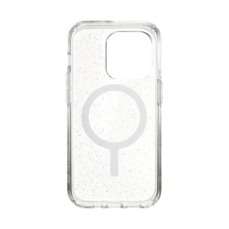 Speck Presidio Perfect-Clear with Glitter + MagSafe - Etui iPhone 14 Pro z powłoką MICROBAN (Clear / Gold Glitter)
