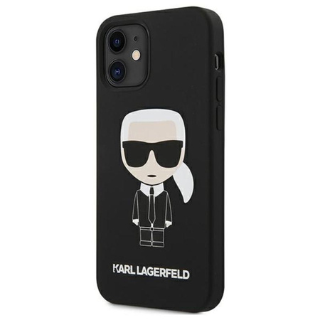 Karl Lagerfeld Fullbody Silicone Iconic - Etui iPhone 12 Mini (Black)