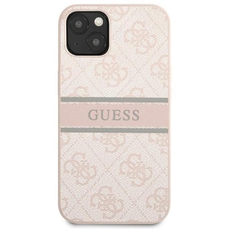 Guess 4G Printed Stripe - Etui iPhone 13 Mini (różowy)