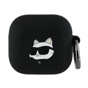Karl Lagerfeld Silicone Choupette Head 3D - Etui AirPods 4 (czarny)