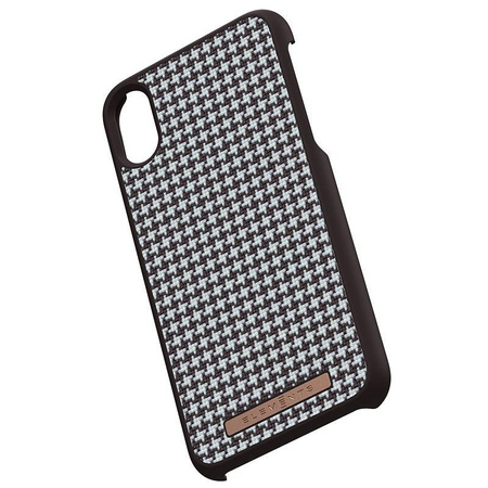 Nordic Elements Saeson Idun - Materiałowe etui iPhone Xs / X (Dark Brown Pattern 2)