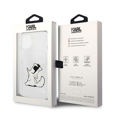 Karl Lagerfeld Choupette Fun Sunglasses - Etui iPhone 14  (przezroczysty)