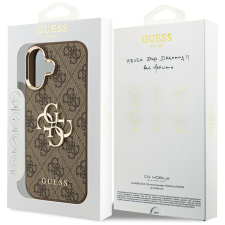 Guess 4G Big 4G Classic Logo - Etui iPhone 17 (brązowy / złoty)