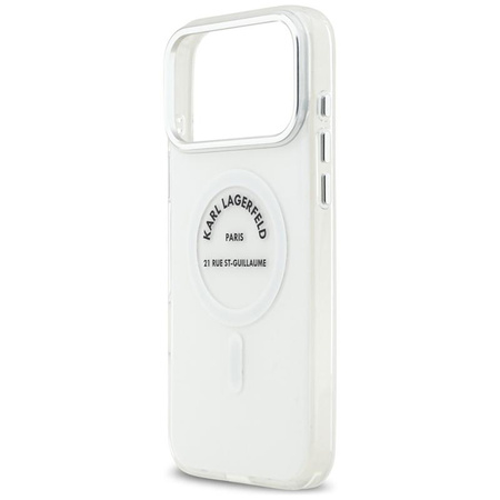 Karl Lagerfeld IML Karl RSG Logo MagSafe - Etui iPhone 17 Pro Max (przezroczysty)
