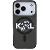 Karl Lagerfeld IML Glitter Karl & Choupette Sketch Logo MagSafe - Etui iPhone 17 Pro (czarny)