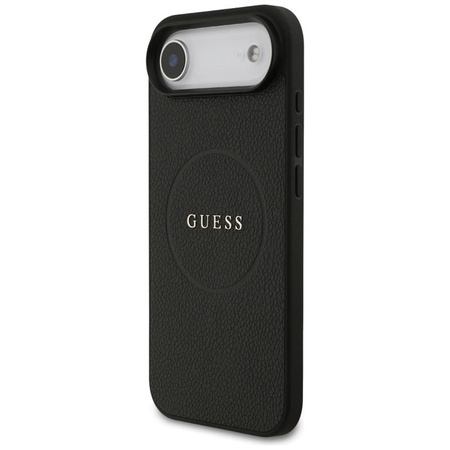 Guess Grained Ring MagSafe - Etui iPhone Air (czarny)