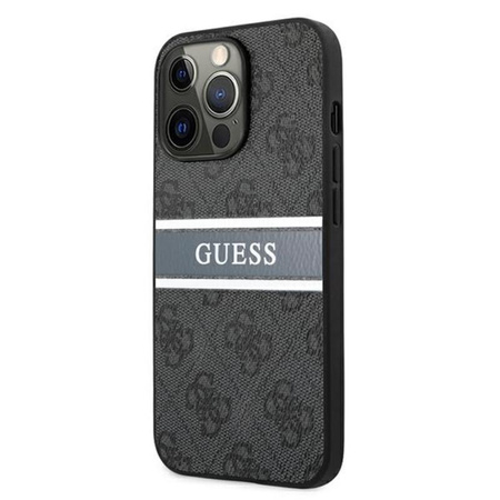 Guess 4G Printed Stripe - Etui iPhone 13 Pro Max (szary)