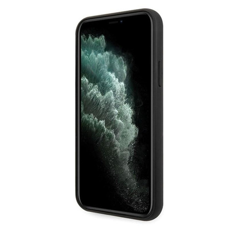 Guess Marble Glass Gold Glitter - Etui iPhone 11 Pro Max (czarny)