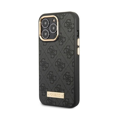 Guess 4G Logo Plate MagSafe - Etui iPhone 13 Pro Max (czarny)