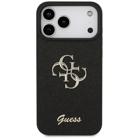 Guess Fixed Glitter Big 4G - Etui do iPhone 17 Pro Max (czarny)