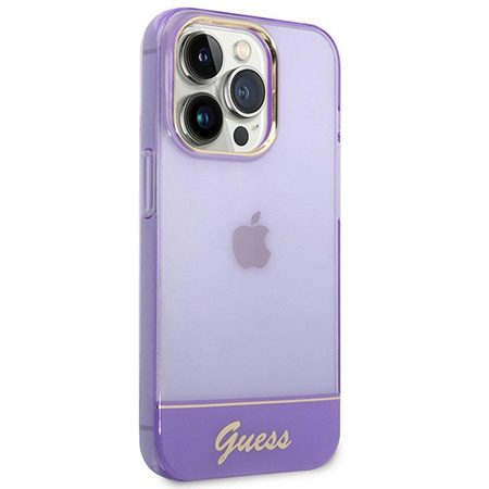 Guess Translucent - Etui iPhone 14 Pro Max (fioletowy)