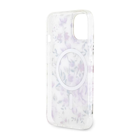 Guess Flower MagSafe - Etui iPhone 14 (Przezroczysty)
