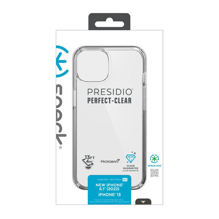 Speck Presidio Perfect-Clear - Etui iPhone 14 / iPhone 13 z powłoką MICROBAN (Clear)