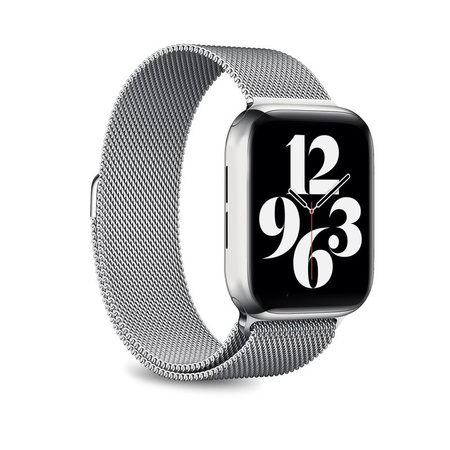 Puro Milanese Magnetic Band - Pasek ze stali nierdzewnej do Apple Watch 42/44/45 mm (srebrny)