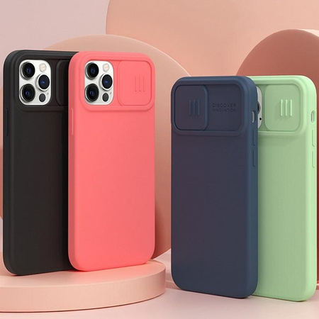 Nillkin CamShield Silky Magnetic - Etui Apple iPhone 12 / 12 Pro z osłoną aparatu (Orange Pink)
