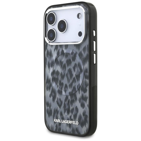 Karl Lagerfeld IML Leopard Pattern MagSafe - Etui iPhone 17 Pro (czarny)