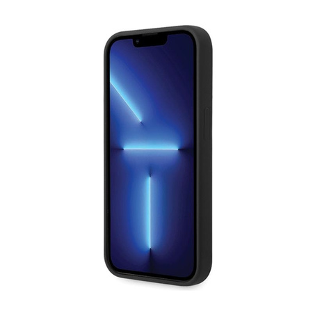 BMW Silicone Blue&Red Stripes M Collection - Etui iPhone 15 Pro (czarny)