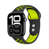 Crong Duo Sport - Pasek do Apple Watch 38/40/41/42 mm (czarny/limonkowy)