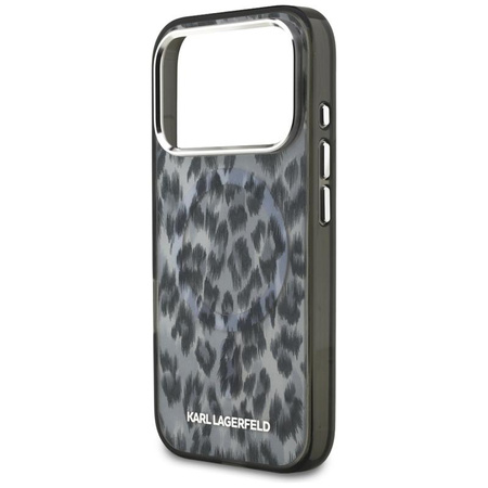 Karl Lagerfeld IML Leopard Pattern MagSafe - Etui iPhone 17 Pro (czarny)