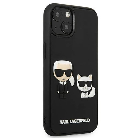 Karl Lagerfeld Ikonik 3D Karl & Choupette - Etui iPhone 13 (czarny)