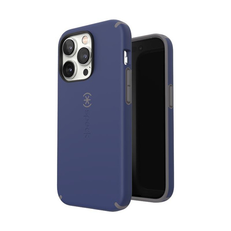 Speck CandyShell Pro + MagSafe - Etui iPhone 14 Pro z powłoką MICROBAN (Prussian Blue / Cloudy Grey)