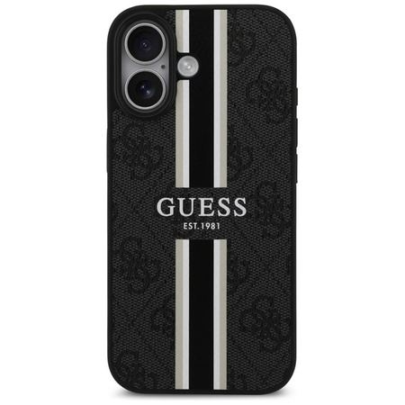 Guess 4G Printed Stripes MagSafe - Etui iPhone 17 (czarny)