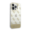 Guess 4G Stripe Script Logo Electroplated Pattern – Etui iPhone 14 Pro Max (złoty)