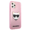 Karl Lagerfeld Choupette Head Glitter - Etui iPhone 12 / iPhone 12 Pro (różowy)