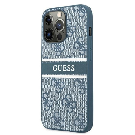 Guess 4G Printed Stripe - Etui iPhone 13 Pro Max (niebieski)