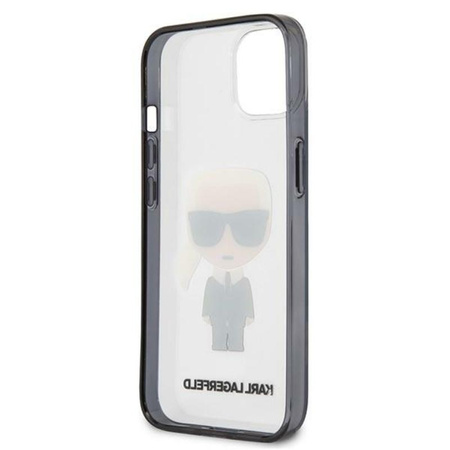 Karl Lagerfeld Ikonik Karl - Etui iPhone 13 (przezroczysty / czarna ramka)
