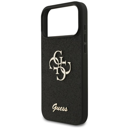 Guess Fixed Glitter Big 4G - Etui do iPhone 17 Pro Max (czarny)