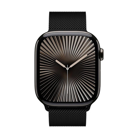 Crong Milano Steel - Pasek ze stali nierdzewnej do Apple Watch 44/45/46/49 mm (czarny)