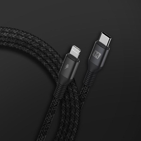 Momax Elite link - Przewód z USB-C (Power Delivery Fast Charging 3A) na Lightning MFi 1,2 m (Black)