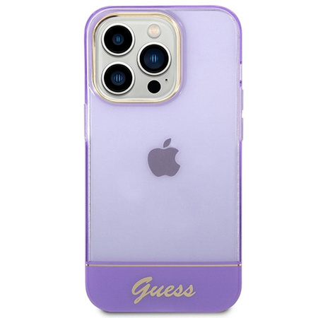 Guess Translucent - Etui iPhone 14 Pro Max (fioletowy)