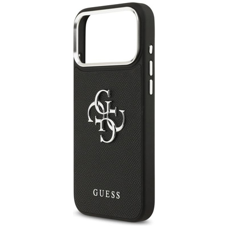 Guess Grained Big 4G Classic Logo - Etui iPhone 17 Pro Max (czarny)