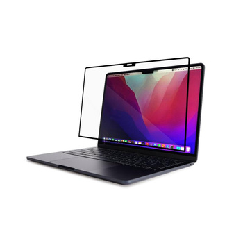 Moshi iVisor XT - Folia ochronna na ekran MacBook Air 13.6" M3 (2024) / M2 (2022) (czarna ramka)