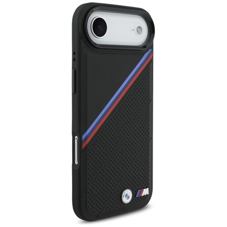 BMW M Tricolor Metal Logo MagSafe - Etui iPhone Air (czarny)