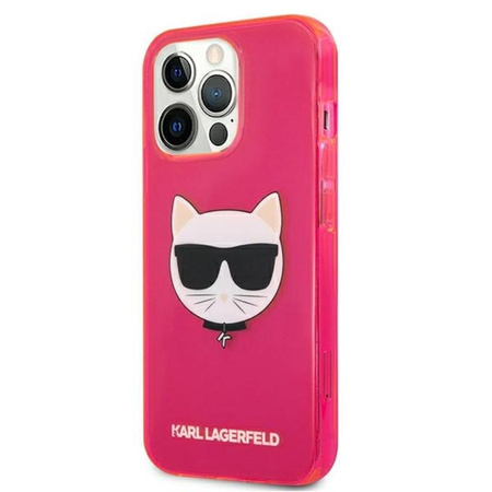 Karl Lagerfeld Choupette Head - Etui iPhone 13 Pro Max (fluo różowy)