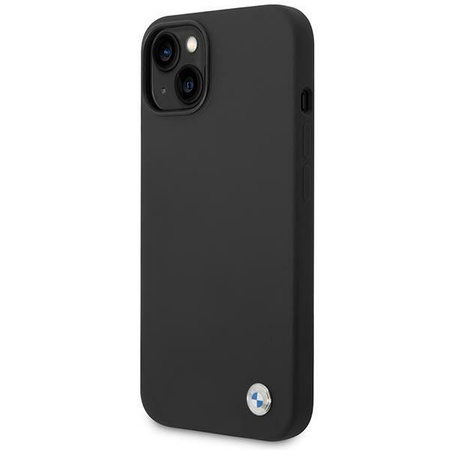 BMW Liquid Silicone Case Metal Logo – Etui iPhone 14 (Czarny)